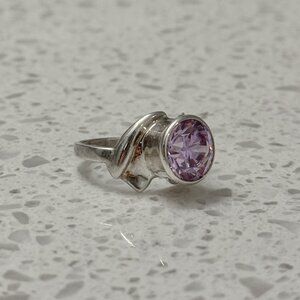 Sterling Silver Purple CZ Ring Size 5 – 925 Amethyst Birthstone Jewelry